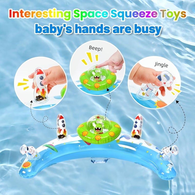 GEEQUFLOAT Baby Pool Float with Canopy & Toy Console,Adjustable Safe Seat,Removable UPF50+ Sunshade Infant Pool Float for 6-36 Months,Baby Floaties 6-12 Months with Safety Handle & Rope for Pool - Image 3